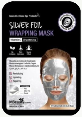 FACE MASK SILVER FOIL WRAPPING VITAMIN C - Korea