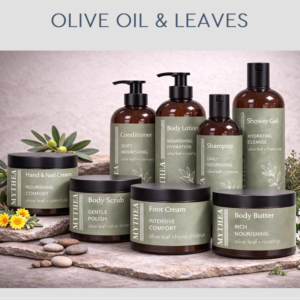 Olive Oil and Leaves